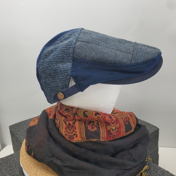 Grace Hats Race G Hunting Cap Plaid Blue Hat Vintage - Picture 9 of 12